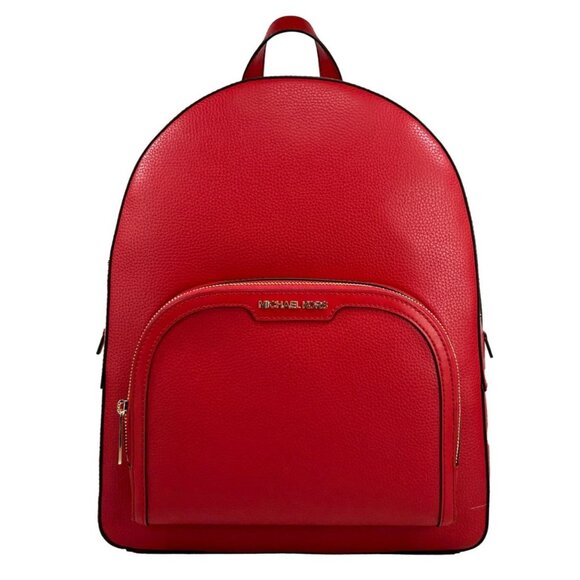 NEW Michael Kors Jaycee Large Red Leather Backpack Bookbag School Womens NWT - Picture 2 of 7